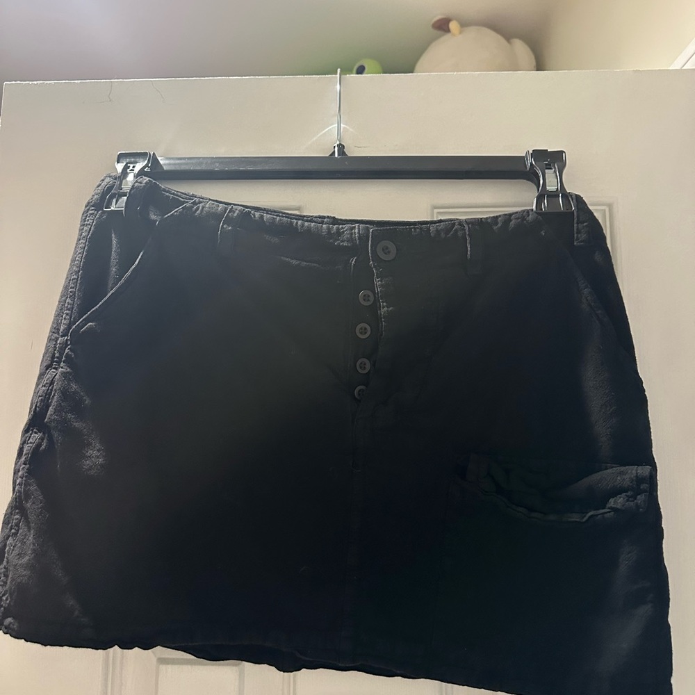 Ron John brand Black Button-Up Skirt